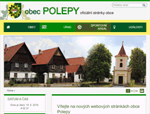 Tablet Screenshot of obec-polepy.cz